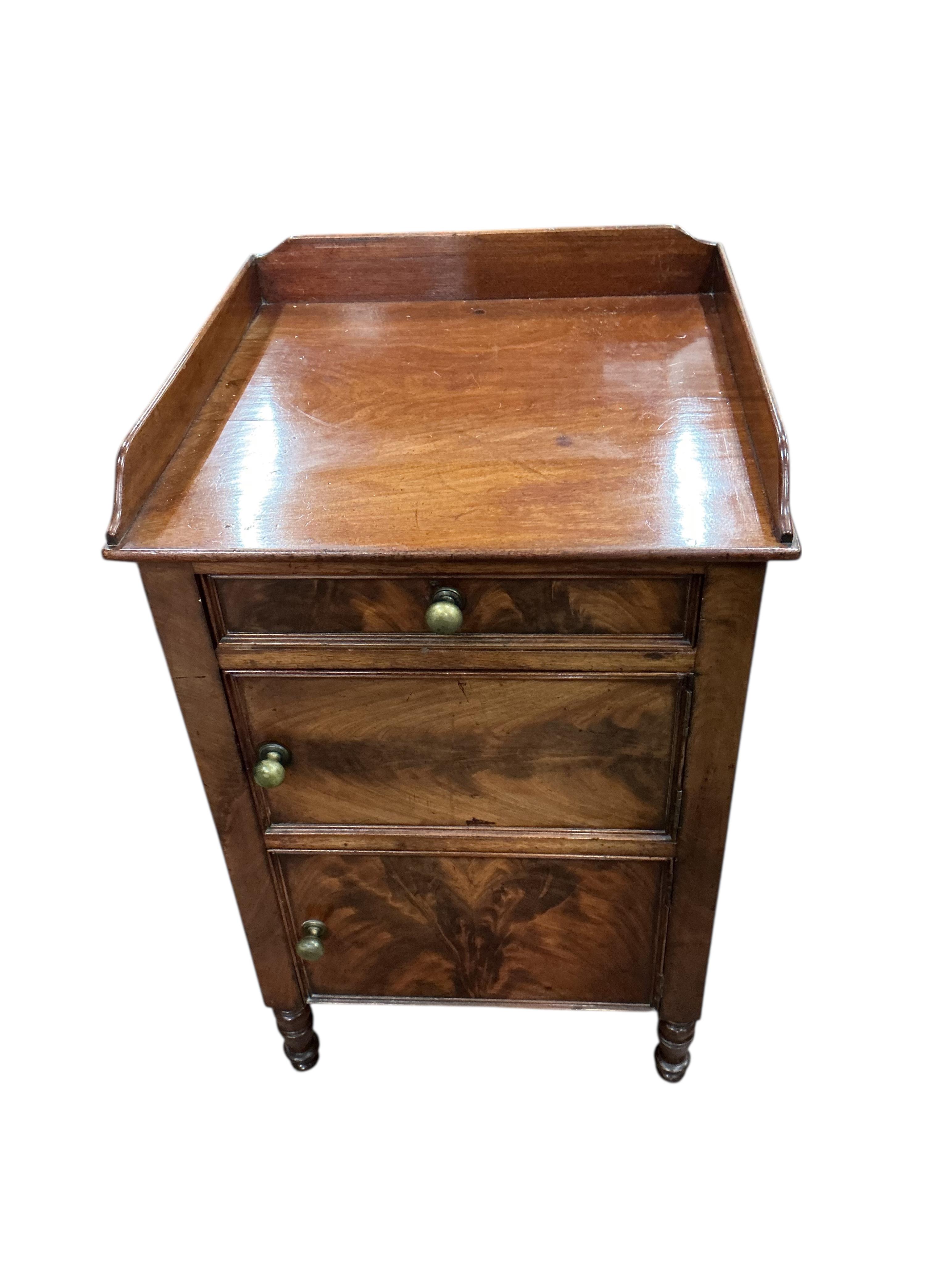 A George IV mahogany bedside cabinet